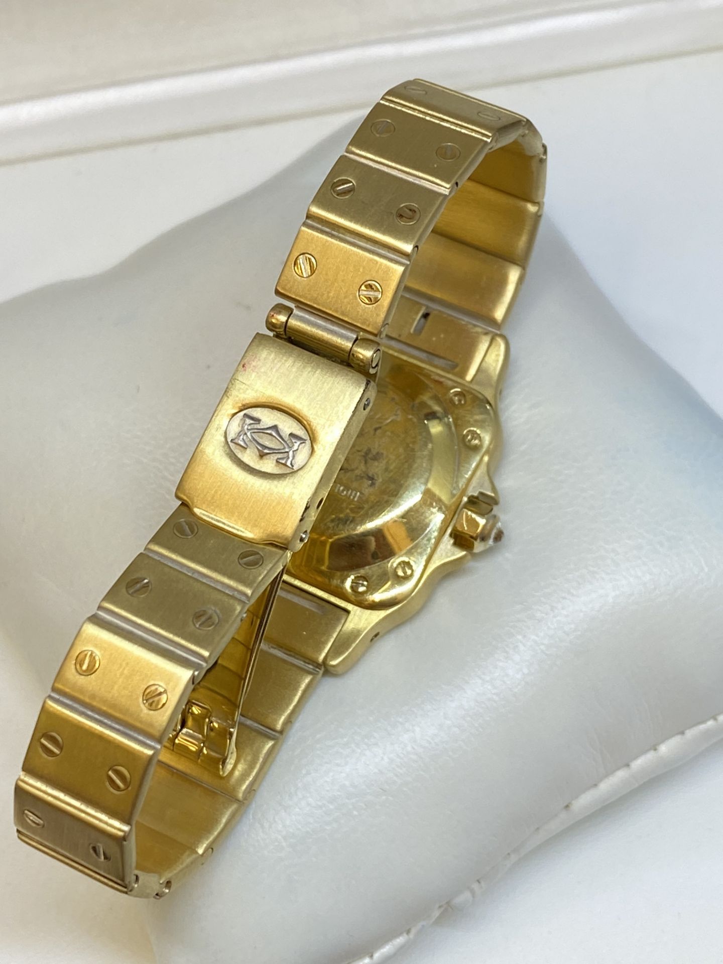 18ct GOLD SANTOS AUTOMATIC WATCH WITH BOX - Image 16 of 17