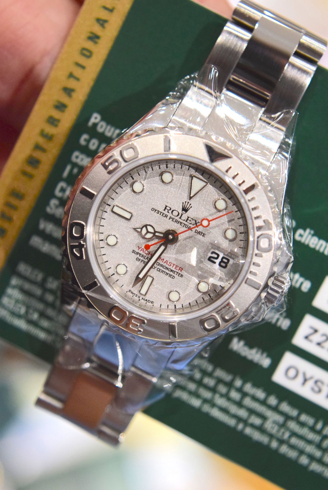 *Beautiful* 'Rolesium' Rolex Yachtmaster - Steel & Platinum (950) (Rolex Certificate/ Box etc.)