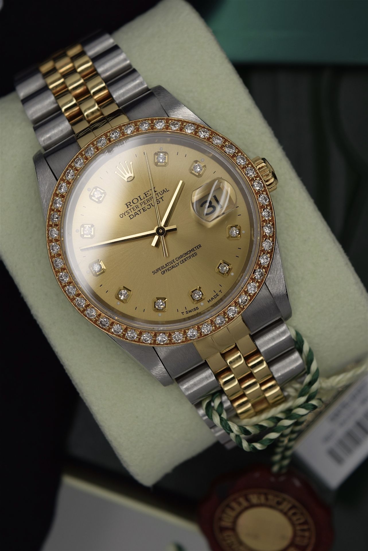 Rolex *Diamond* Datejust 36' 18ct Yellow Gold & Steel 'Jubilee' Model (£16,500 Prestige Valuation) - Image 13 of 21