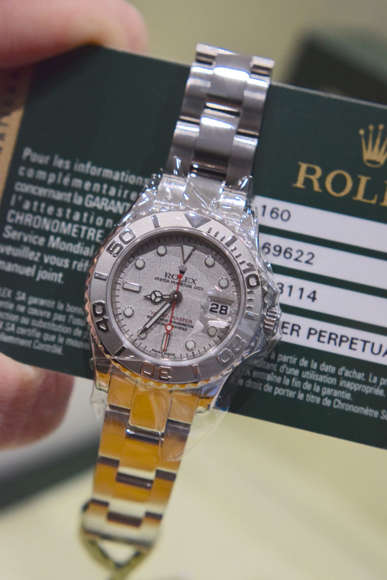 *Beautiful* Rare 'Rolesium' Rolex Yachtmaster - Steel & Platinum (950) (Rolex Certificate/ Box etc.) - Image 12 of 13