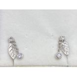 Fine 18ct White Gold Diamond set Earrings