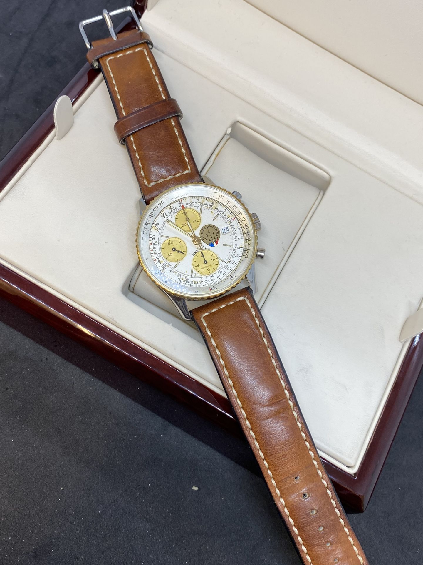 BREITLING CHRONO WATCH GOLD & STEEL NAVITIMER WATCH - Image 2 of 11