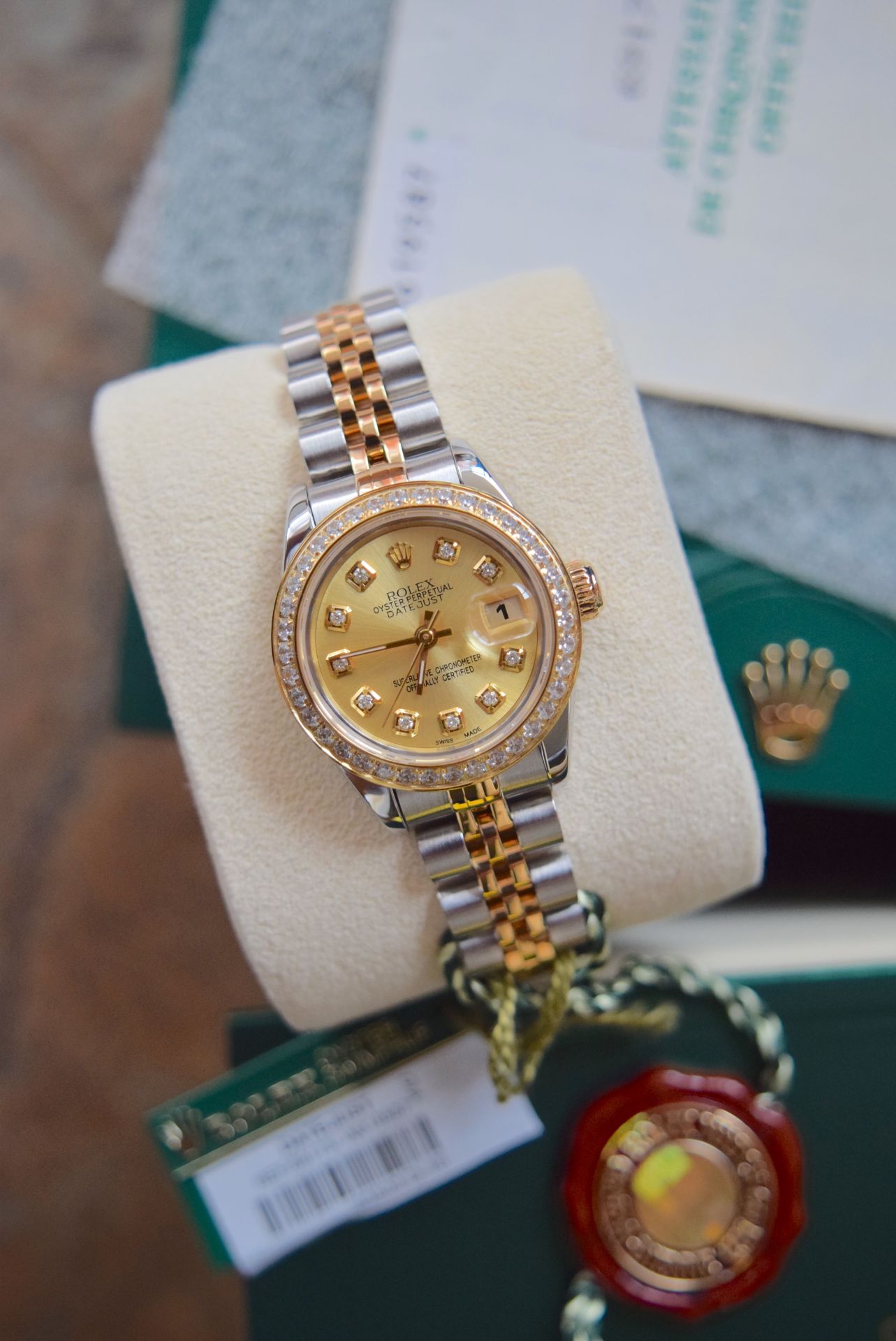 Rolex Datejust *Champagne* 26' - 18ct Gold & Steel (Rolex Certificate/ Box etc.)