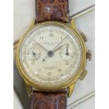 VINTAGE HENRI BLANC GENEVE 17 JEWEL CHRONO WATCH