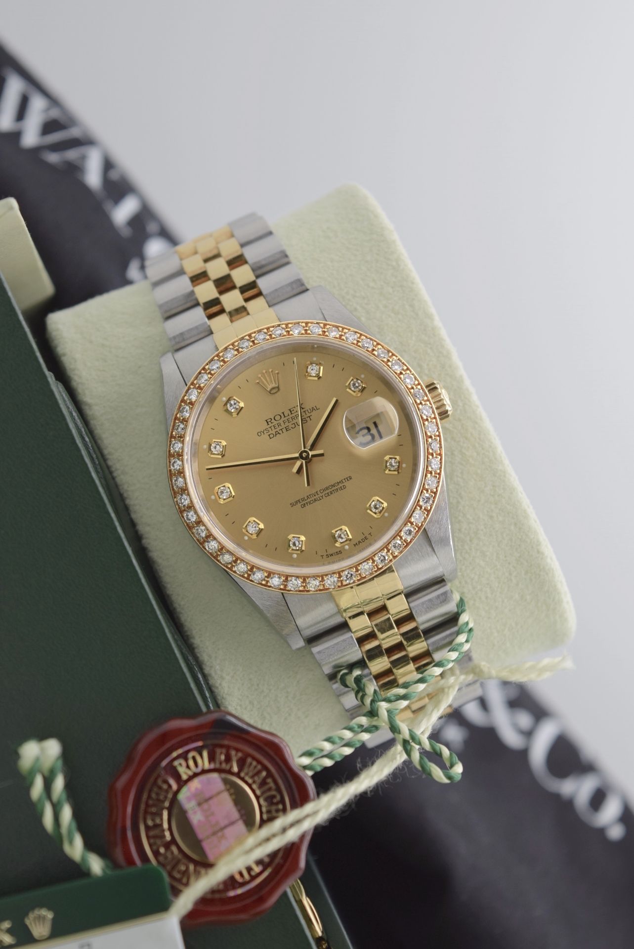 Rolex *Diamond* Datejust 36' 18ct Yellow Gold & Steel 'Jubilee' Model (£16,500 Prestige Valuation) - Image 14 of 21