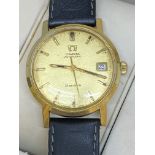 18ct GOLD OMEGA GENEVE AUTOMATIC WATCH - CIRCA 1970's