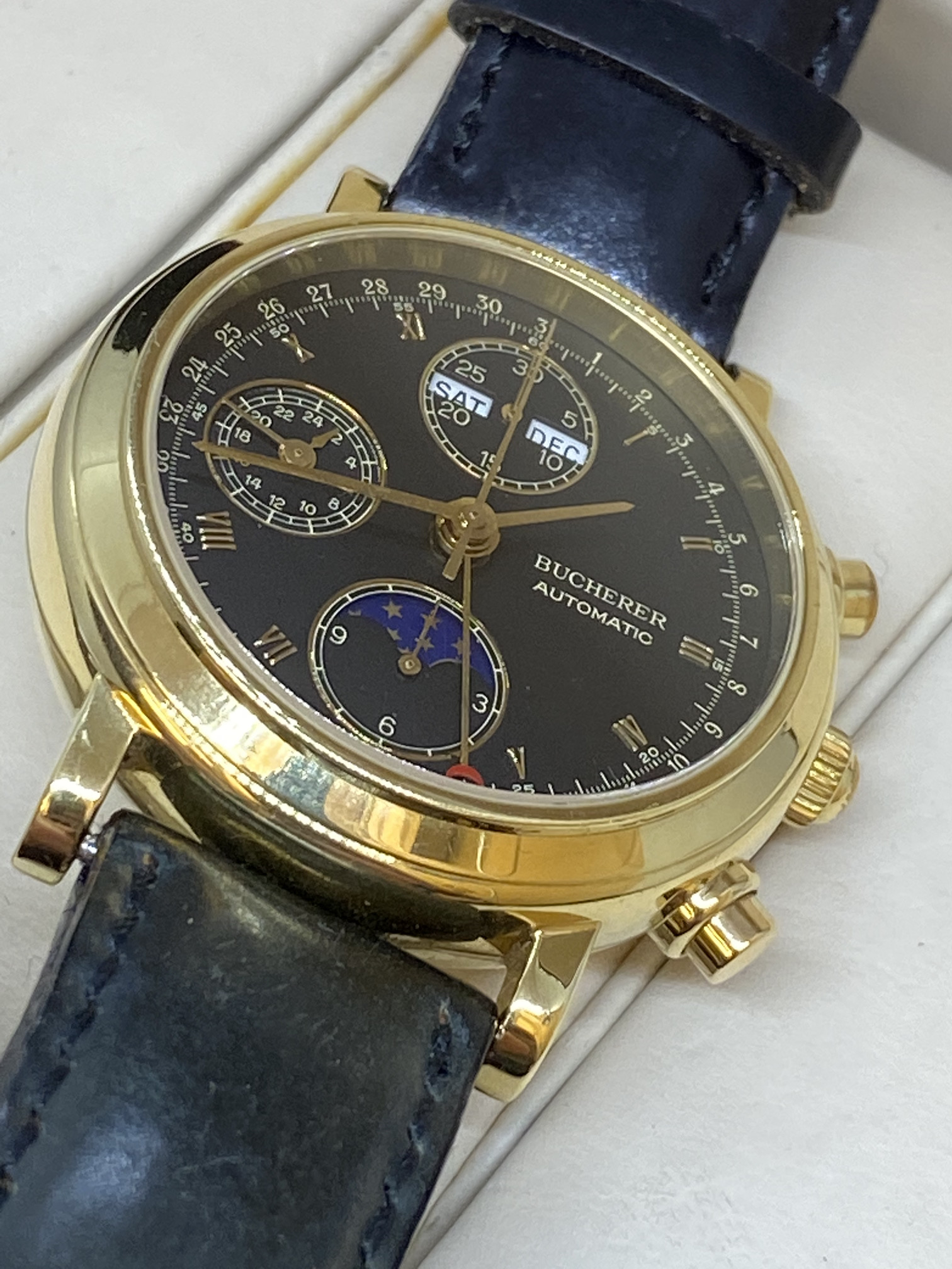 18ct GOLD BUCHERER AUTOMATIC CHRONOGRAPH WATCH