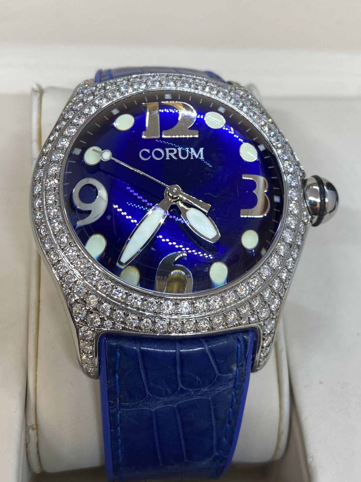 CORUM BOUTIQUE APPROX 4.50ct H-VS DIAMOND SET WATCH