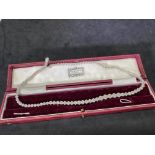 9ct WHITE GOLD 10.75ct DIAMOND NECKLACE - 17" LONG