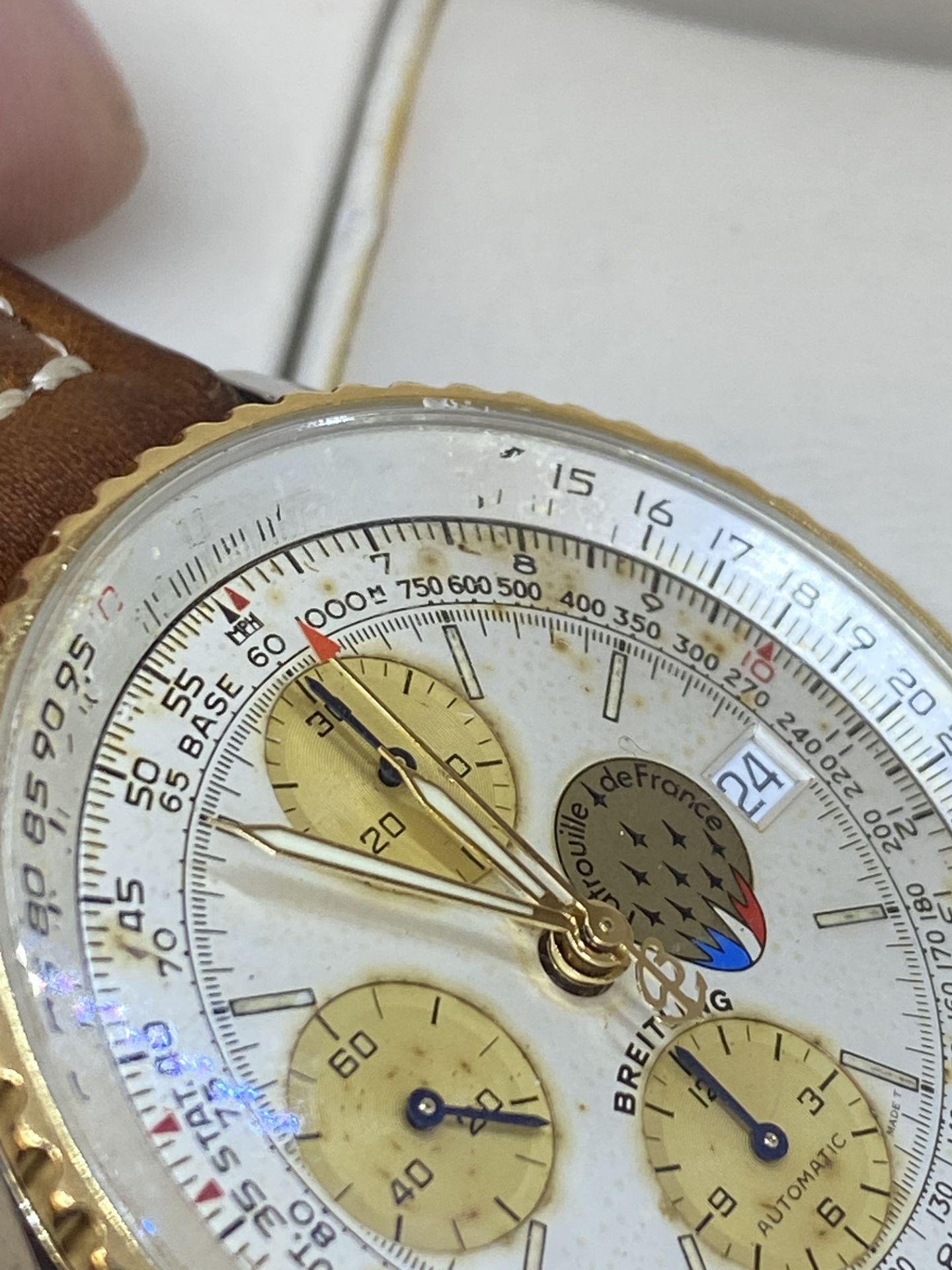 BREITLING CHRONO WATCH GOLD & STEEL NAVITIMER WATCH - Image 4 of 11