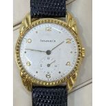 18ct GOLD WATCH MARKED TIFFANY & CO WITH FAB SUISSE MOVEMENT