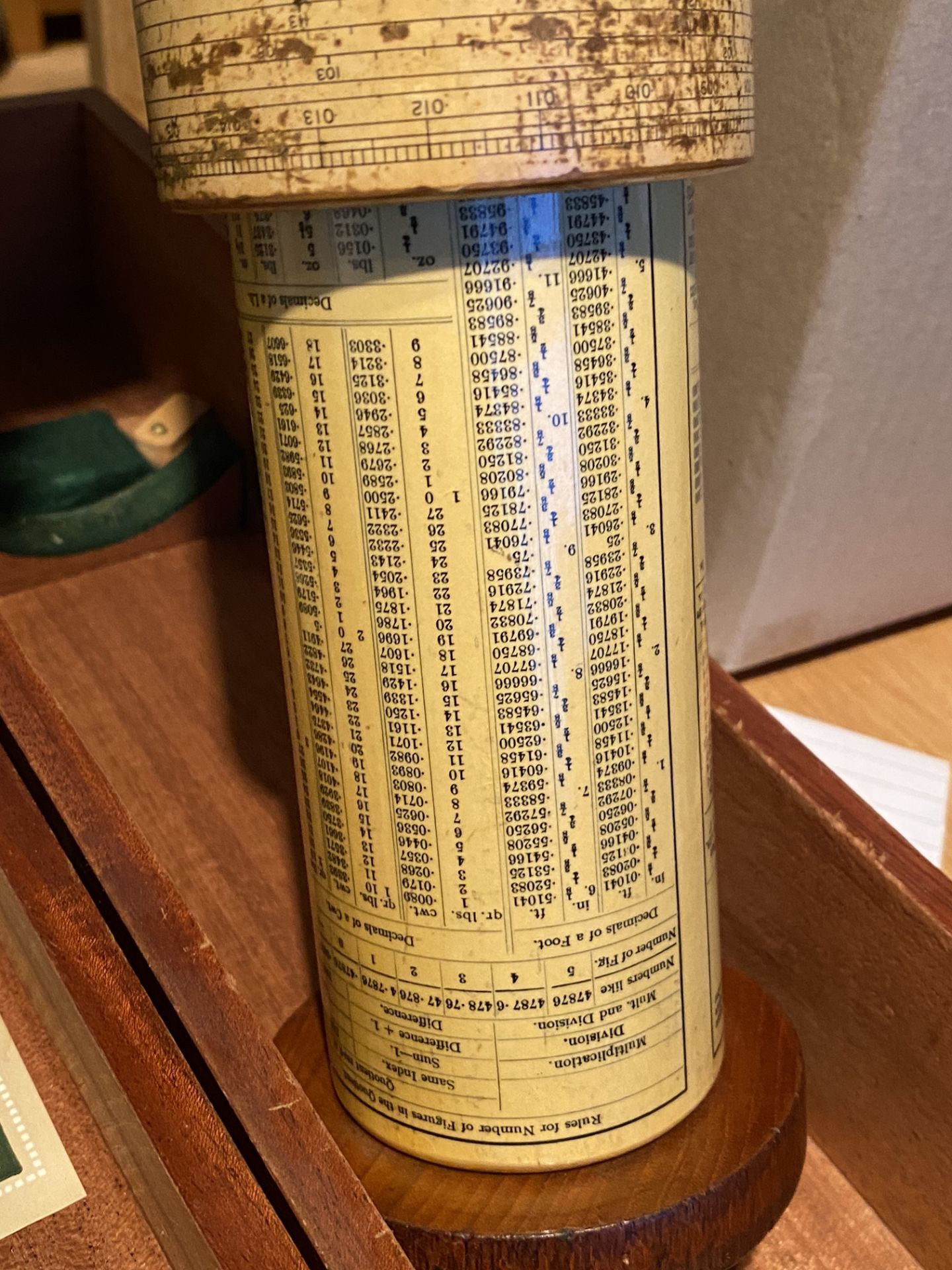 ANTIQUE STANLEY FULLER SPIRAL CYLINDRICAL SLIDE RULE CALCULATOR - Image 4 of 11