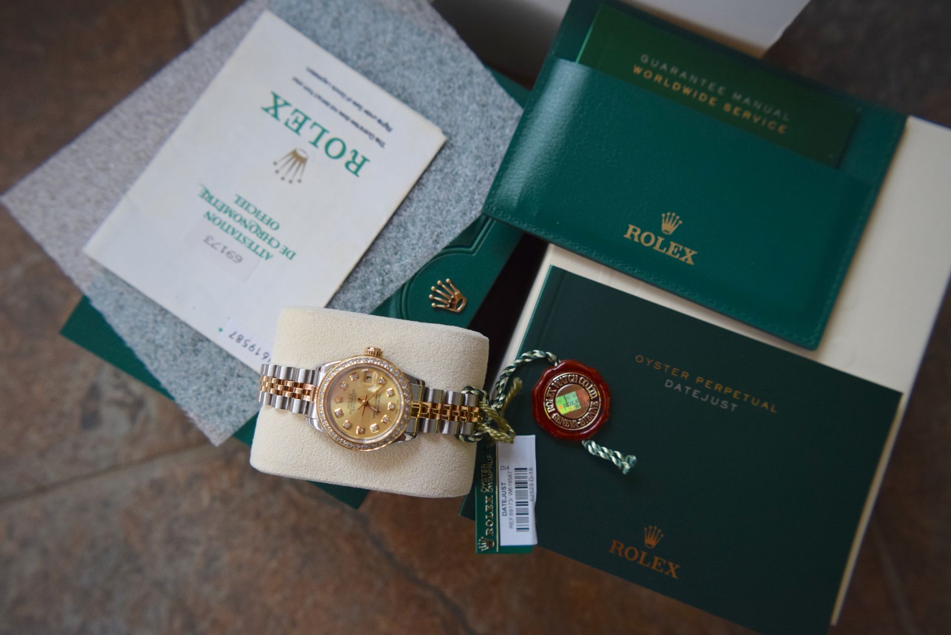 Rolex Datejust *Champagne* 26' - 18ct Gold & Steel (Rolex Certificate/ Box etc.) - Image 8 of 8