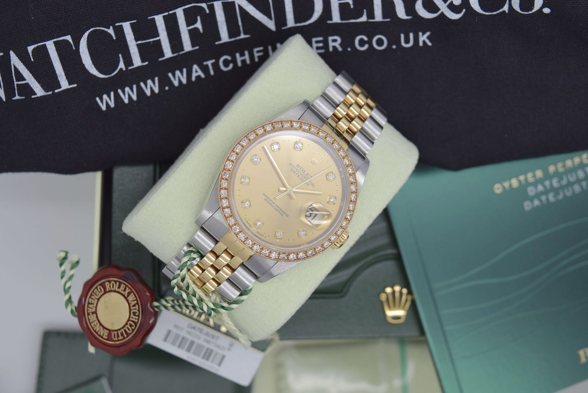 Rolex *Diamond* Datejust 36' 18ct Yellow Gold & Steel 'Jubilee' Model (£16,500 Prestige Valuation) - Image 12 of 21