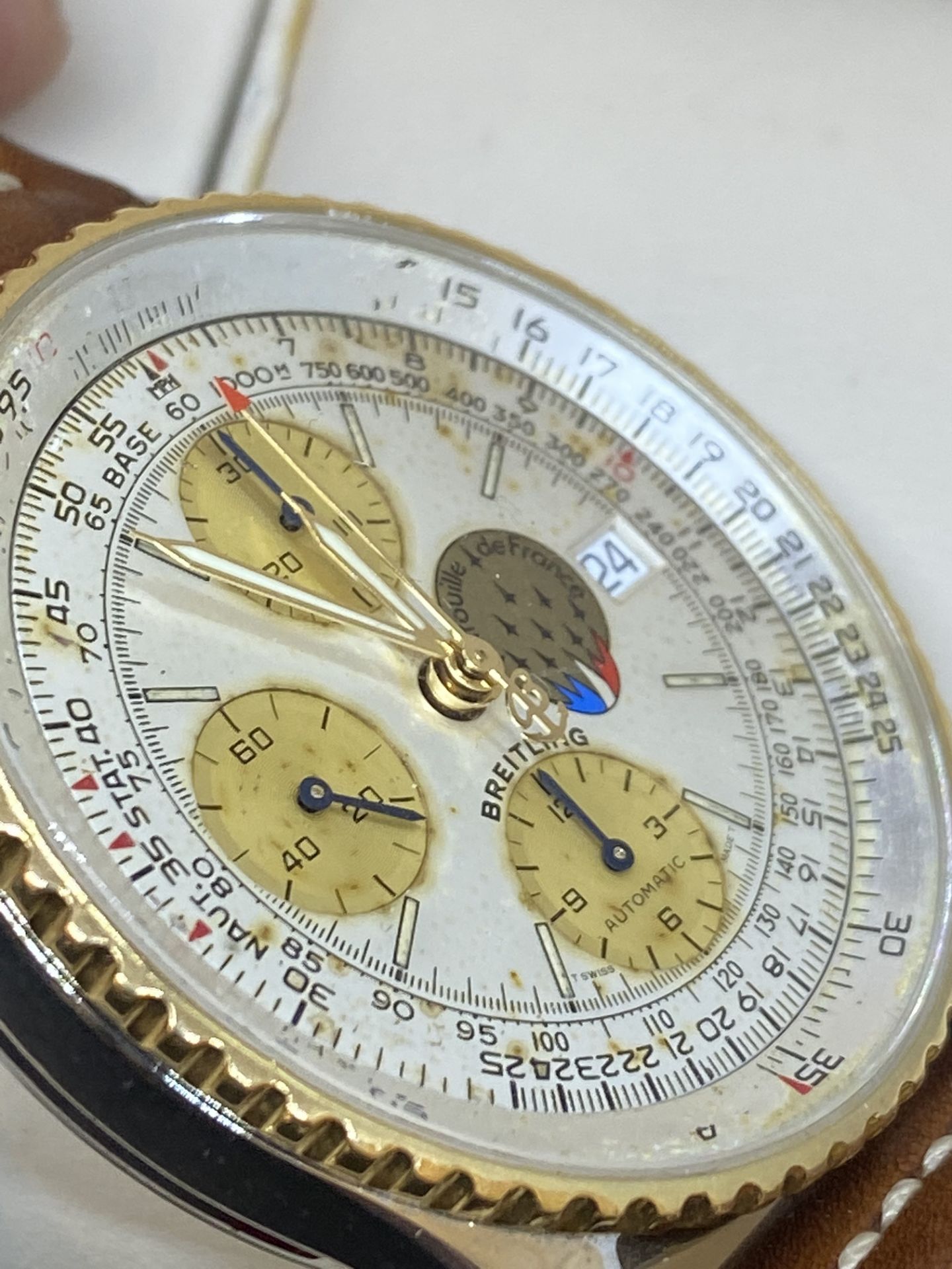 BREITLING CHRONO WATCH GOLD & STEEL NAVITIMER WATCH - Image 5 of 11