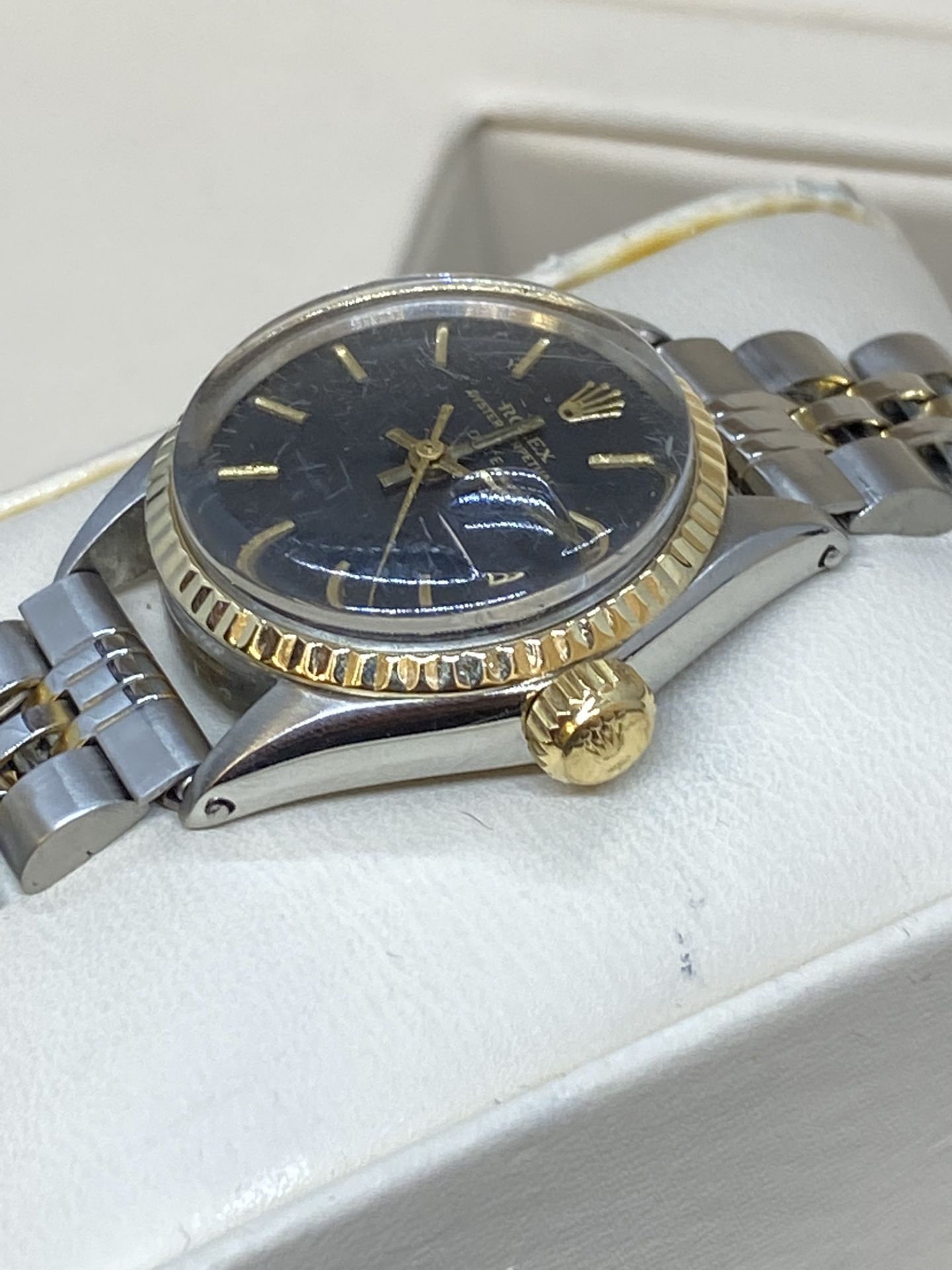 LADIES GOLD & STEEL ROLEX WATCH - NON GENUINE BRACELET FITTED - Image 5 of 10