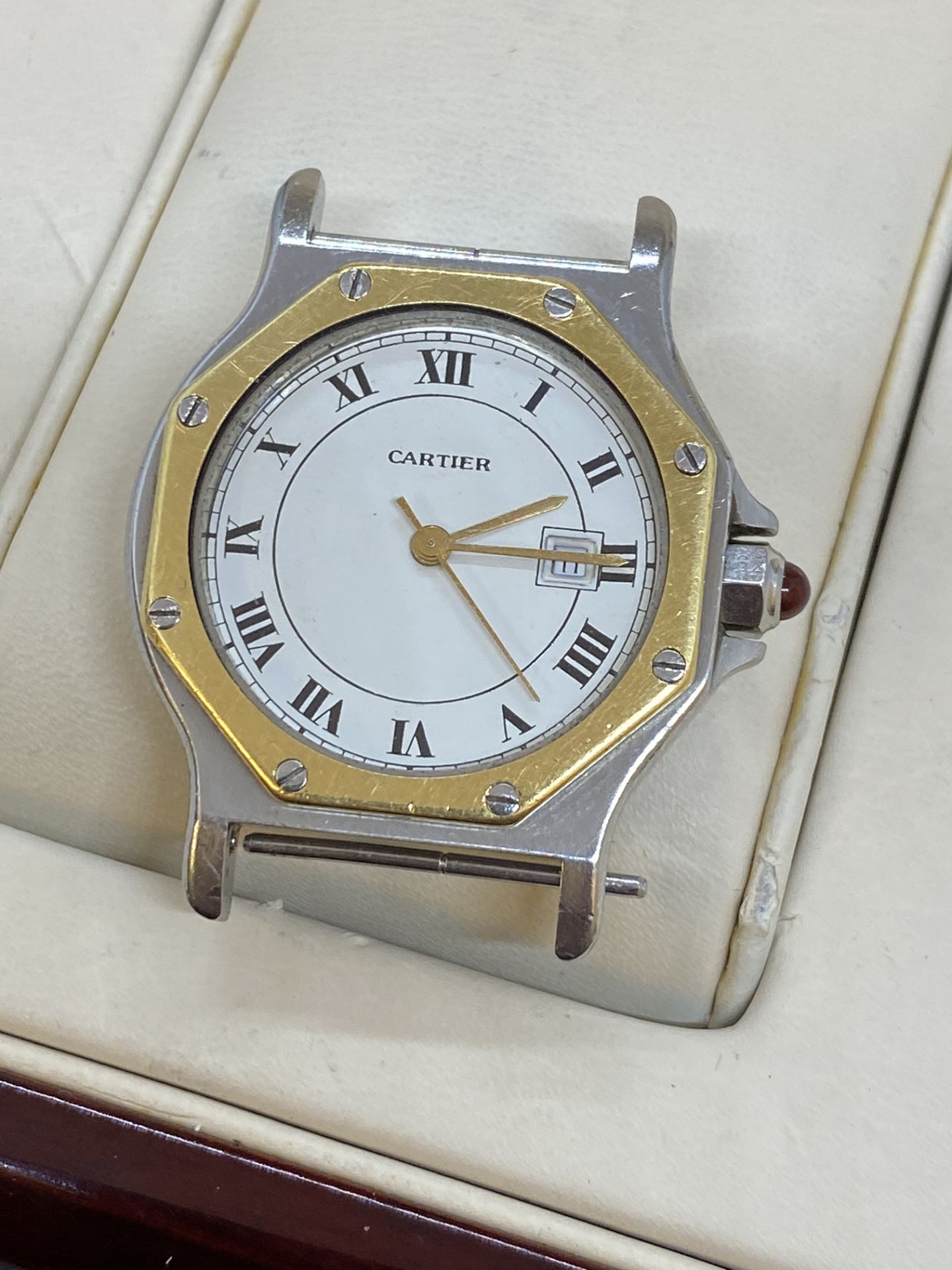 CARTIER GOLD & STEEL AUTOMATIC WATCH - NO STRAP - Image 2 of 5