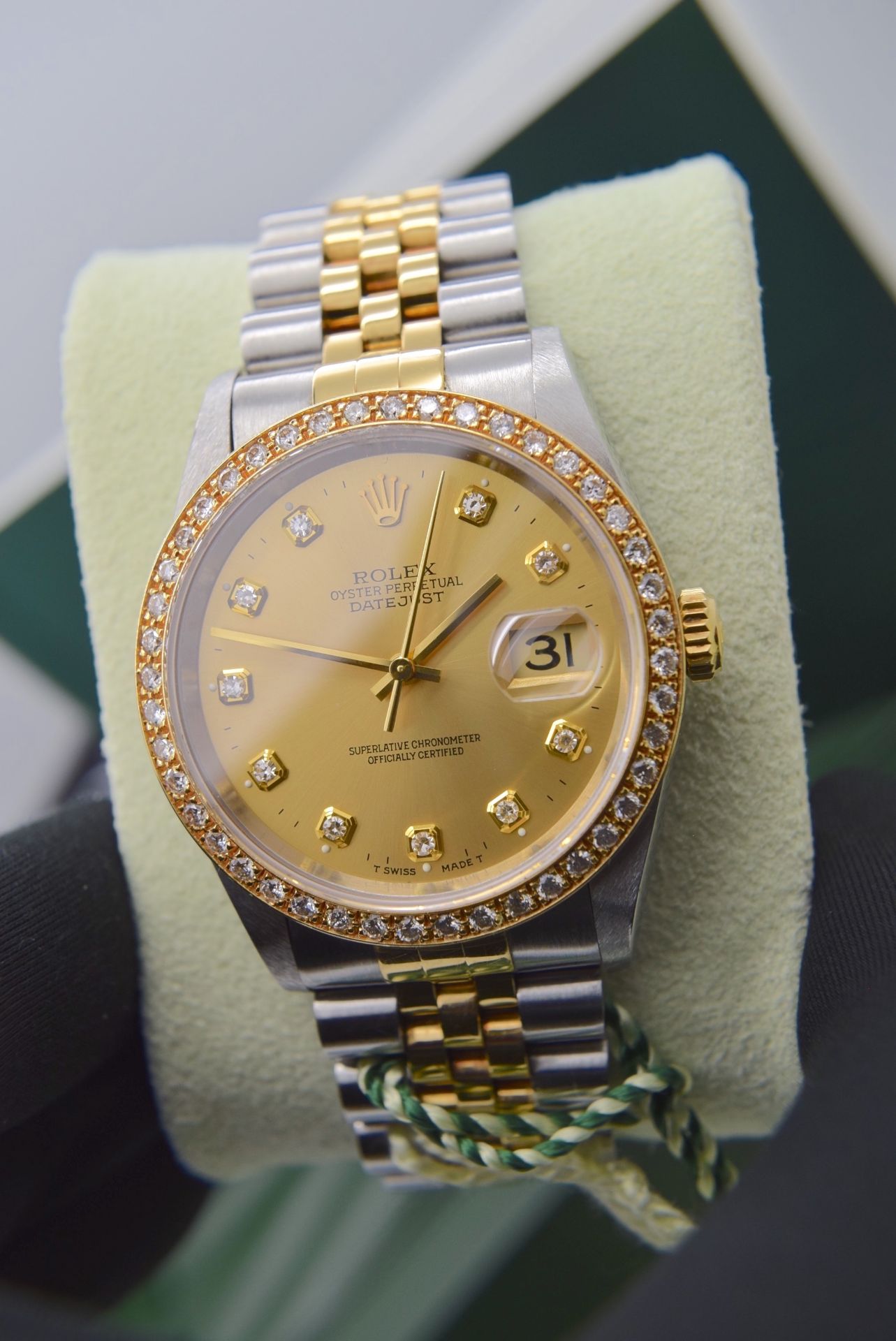 Rolex *Diamond* Datejust 36' 18ct Yellow Gold & Steel 'Jubilee' Model (£16,500 Prestige Valuation) - Image 20 of 21