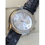 MONTEGA APPROX 2.50ct G/VS DIAMOND SET STAINLESS STEEL WATCH