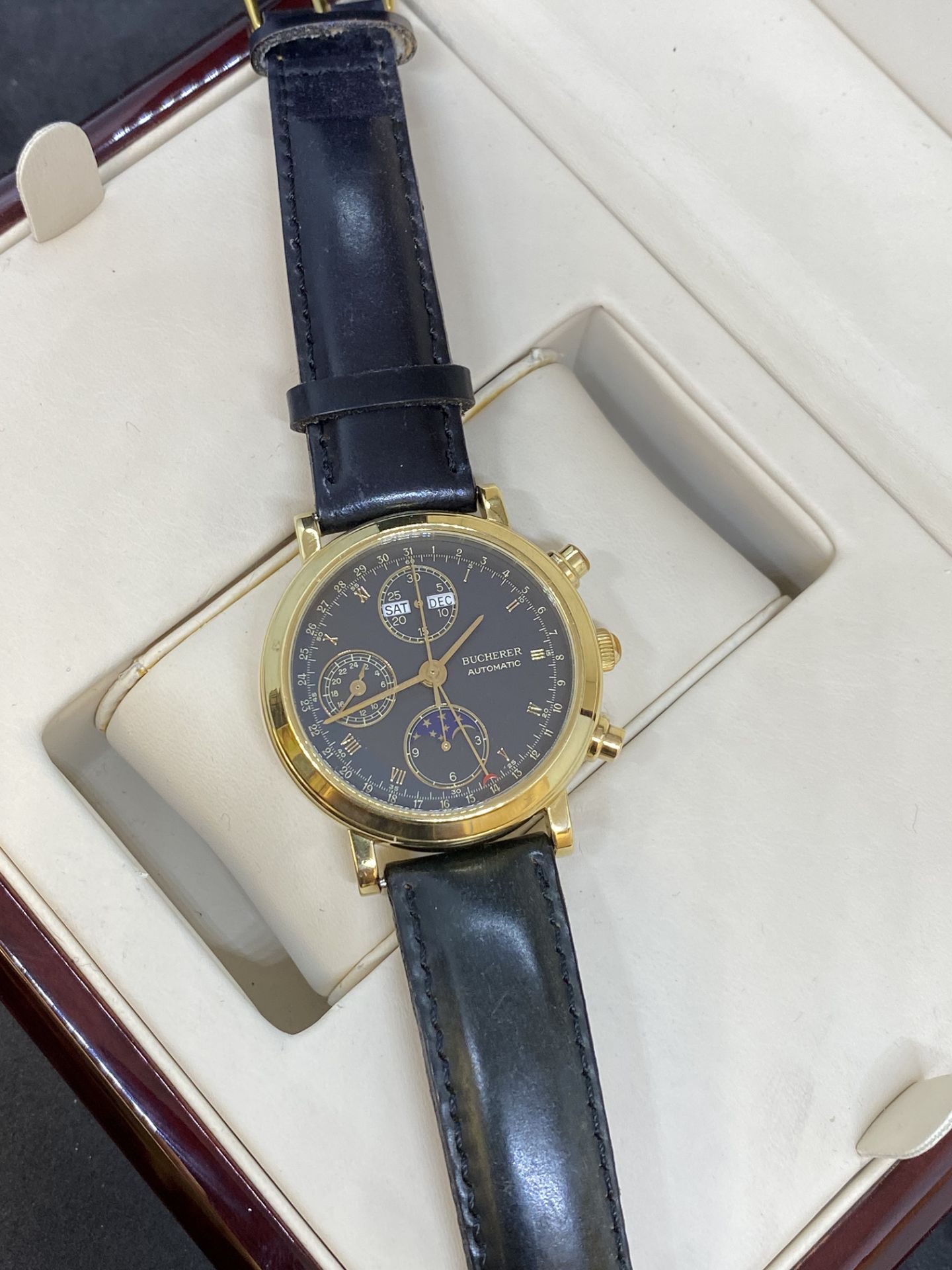 18ct GOLD BUCHERER AUTOMATIC CHRONOGRAPH WATCH - Image 2 of 12