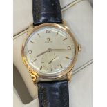 VINTAGE OMEGA 18ct ROSE GOLD EXTRA LARGE 38mm WATCH