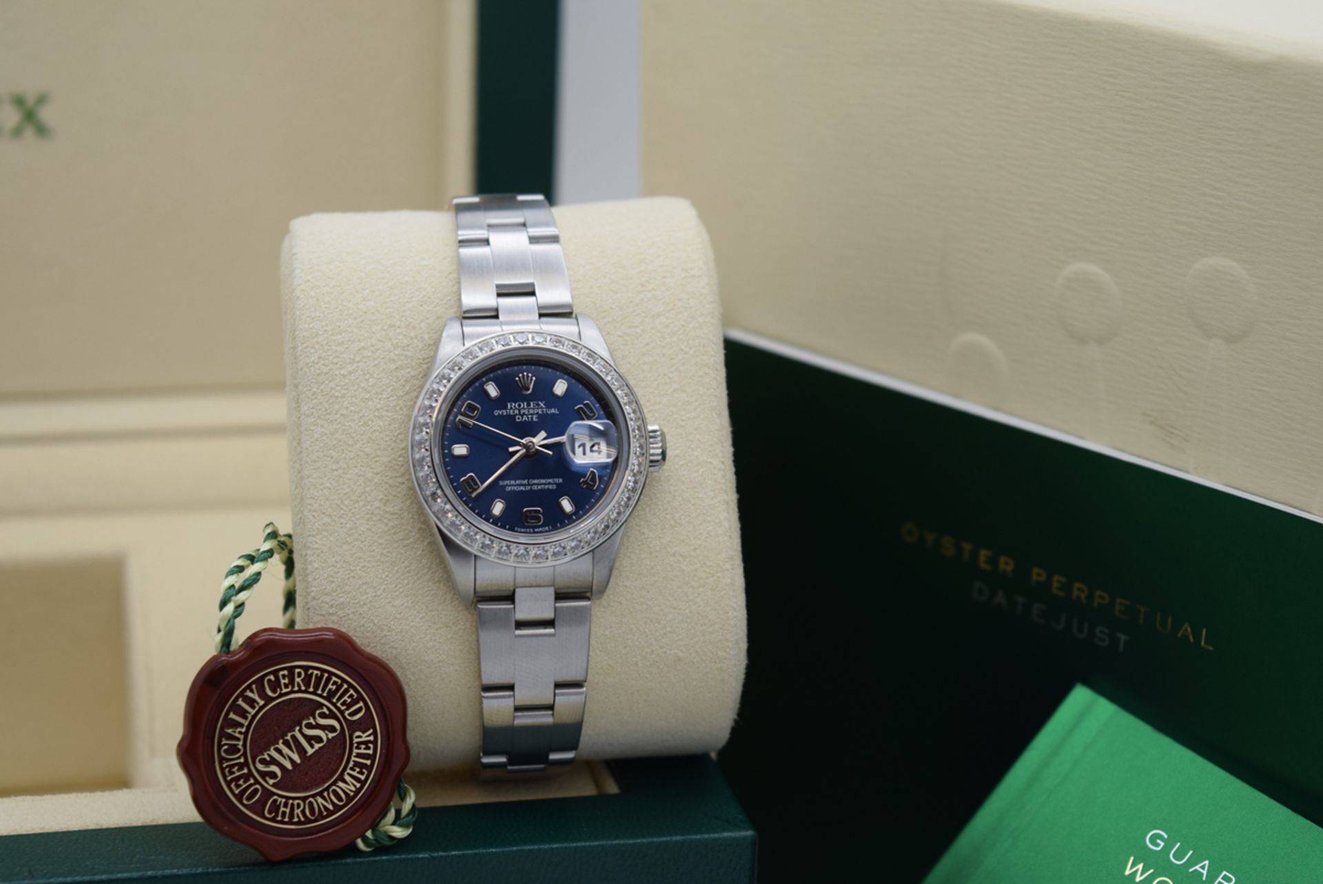 Rolex Ladies Date - 26mm - Stainless Steel with Navy Dial & Custom Bezel - Image 2 of 9