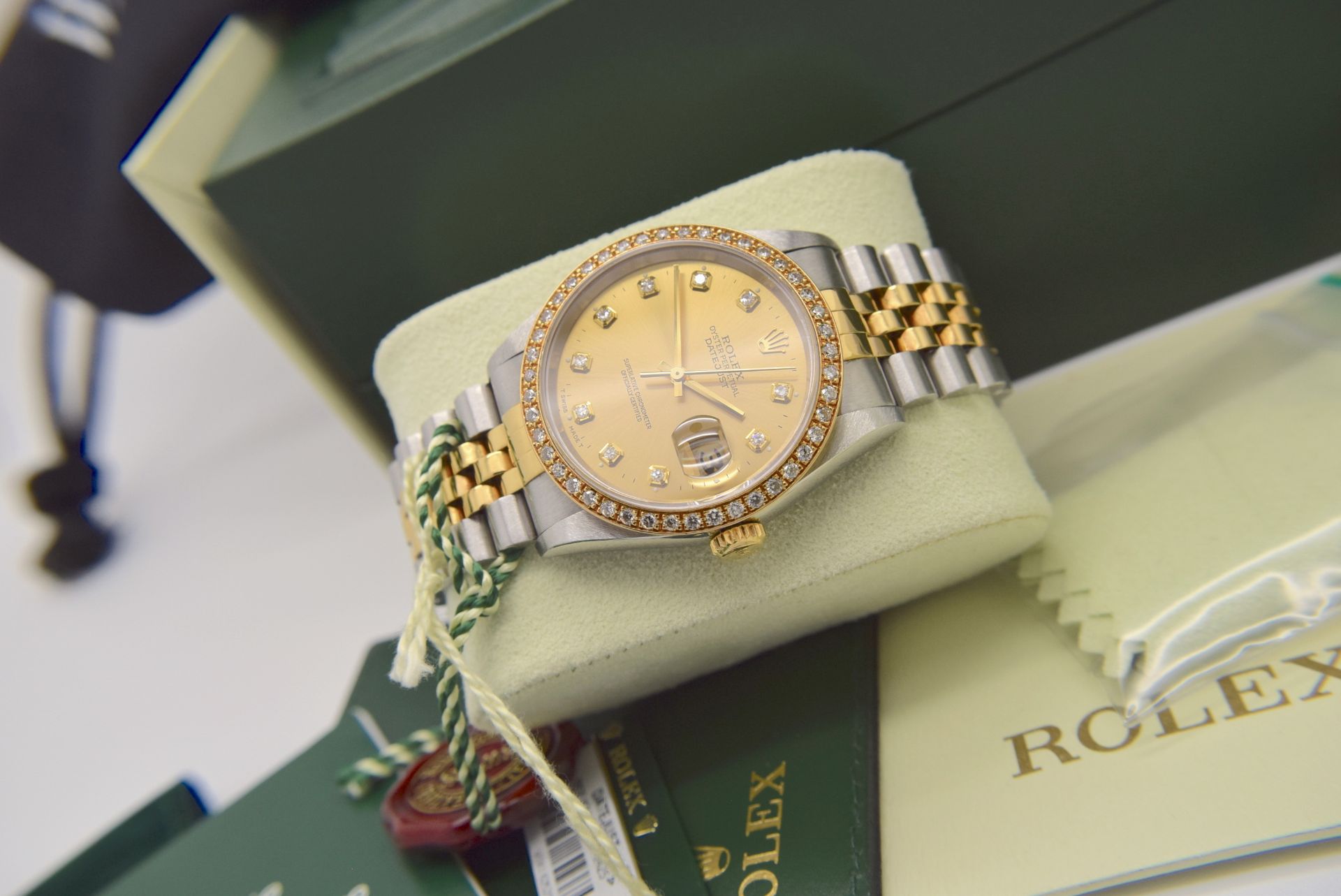 Rolex *Diamond* Datejust 36' 18ct Yellow Gold & Steel 'Jubilee' Model (£16,500 Prestige Valuation) - Image 19 of 21