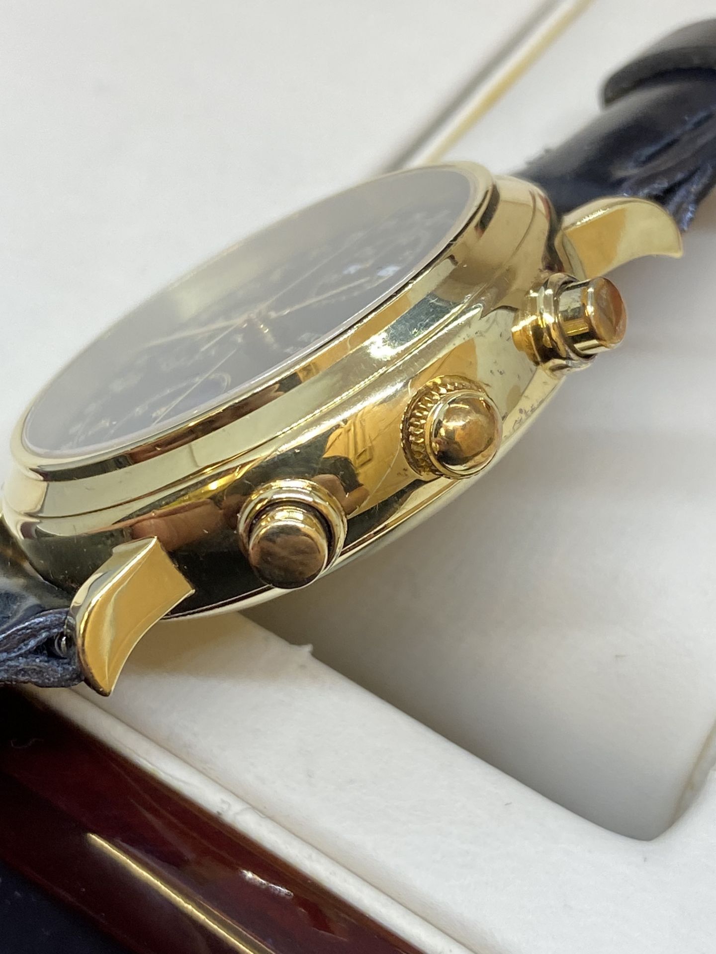 18ct GOLD BUCHERER AUTOMATIC CHRONOGRAPH WATCH - Image 6 of 12