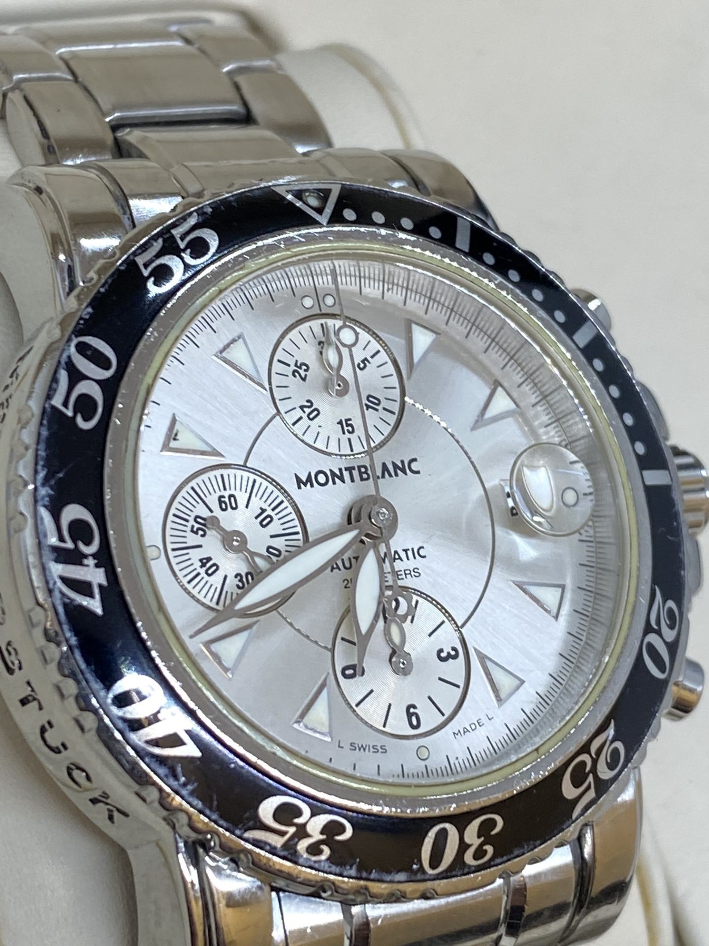 MONT BLANC SPORT AUTOMATIC STAINLESS STEEL WATCH - Image 10 of 12