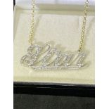 DIAMOND SET *S*T*A*R* PENDANT & CHAIN - APPROX 21"