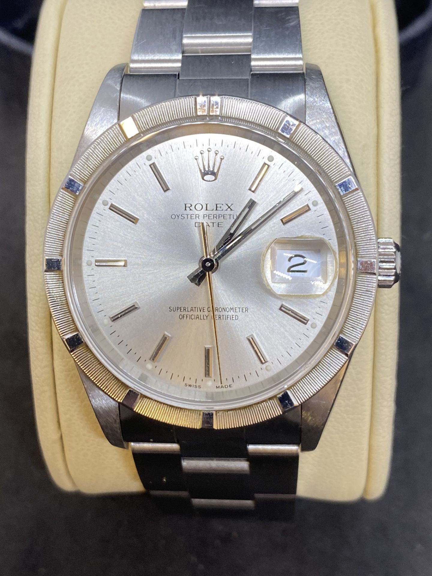 ROLEX OYSTER PERPETUAL DATE STAINLESS STEEL WATCH - Image 3 of 8