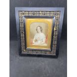 FRAMED VINTAGE PAINTING OF WOMAN