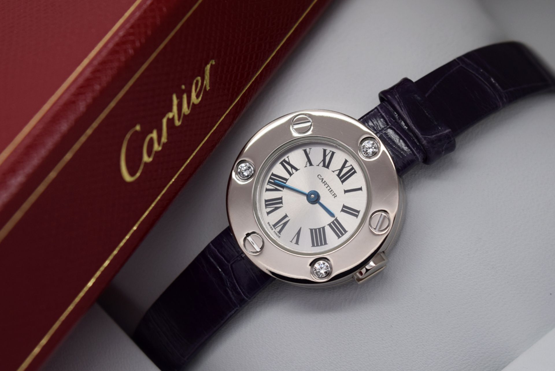 CARTIER 'LOVE' DIAMONDS WATCH - 18K WHITE GOLD AND DIAMONDS - BOX AND PAPERS!