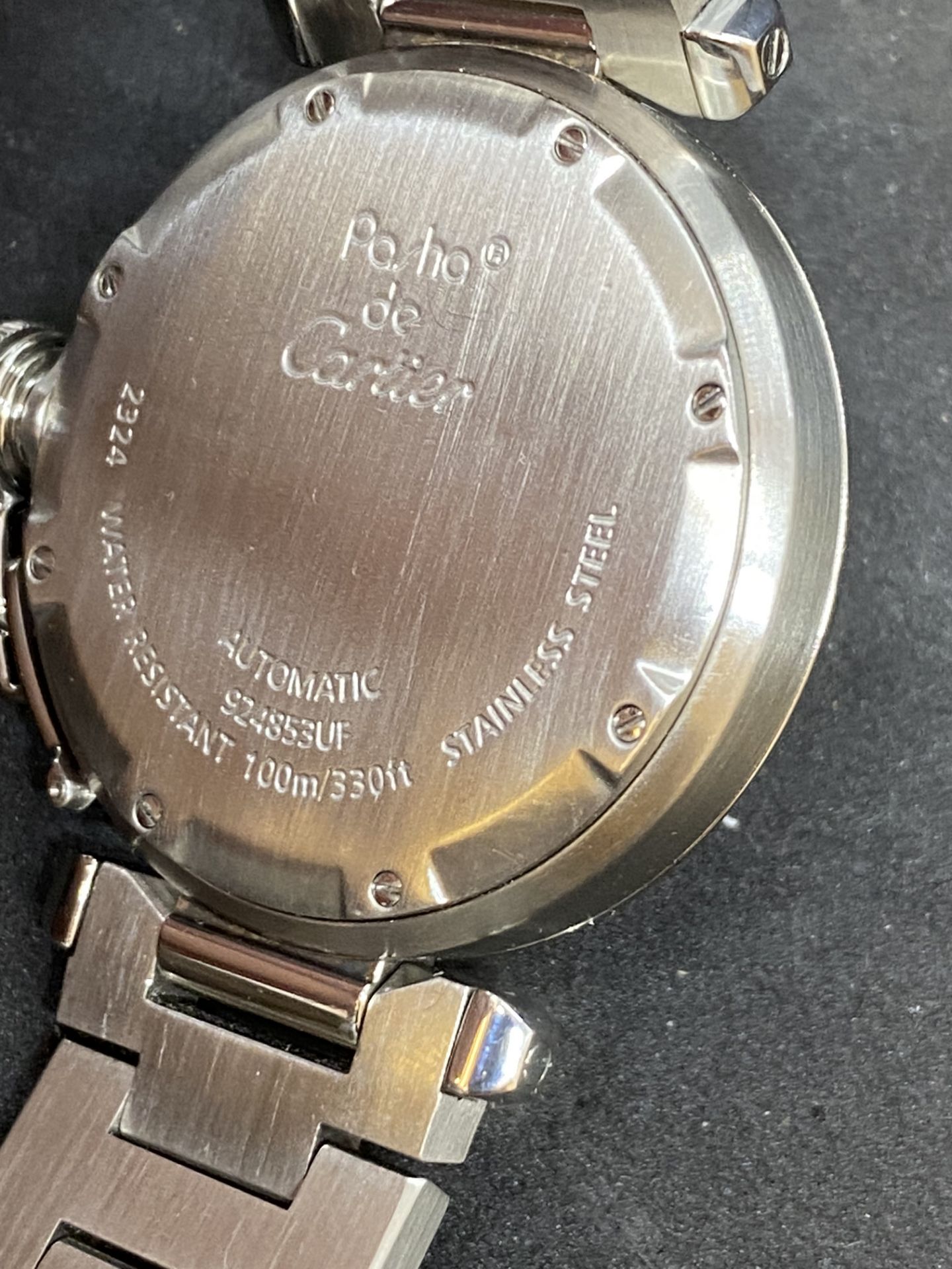 STAINLESS STEEL CARTIER PASHA AUTOMATIC WATCH - Image 8 of 9