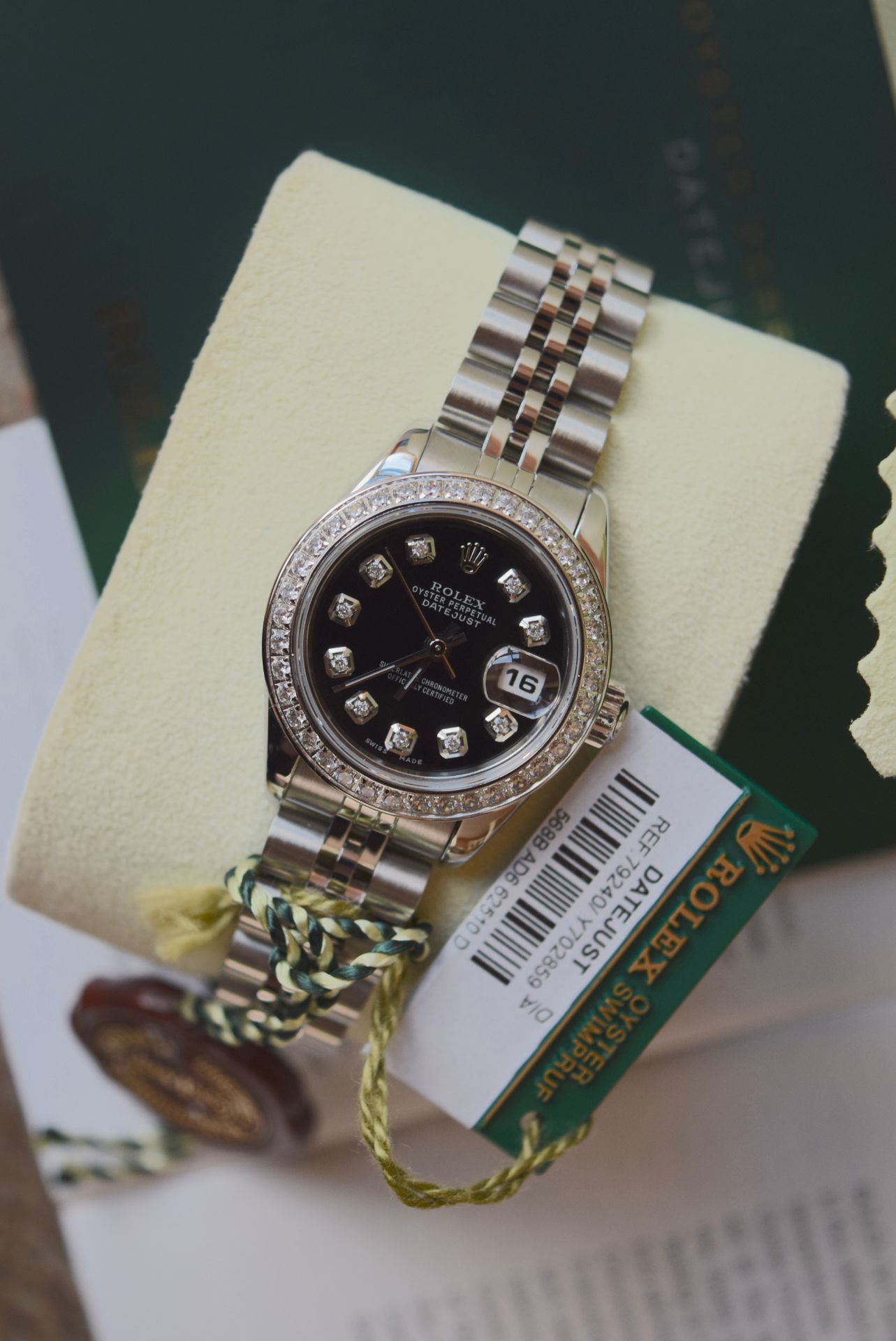 Rolex Datejust Stainless Steel - Black Diamond-set Dial - Image 9 of 9