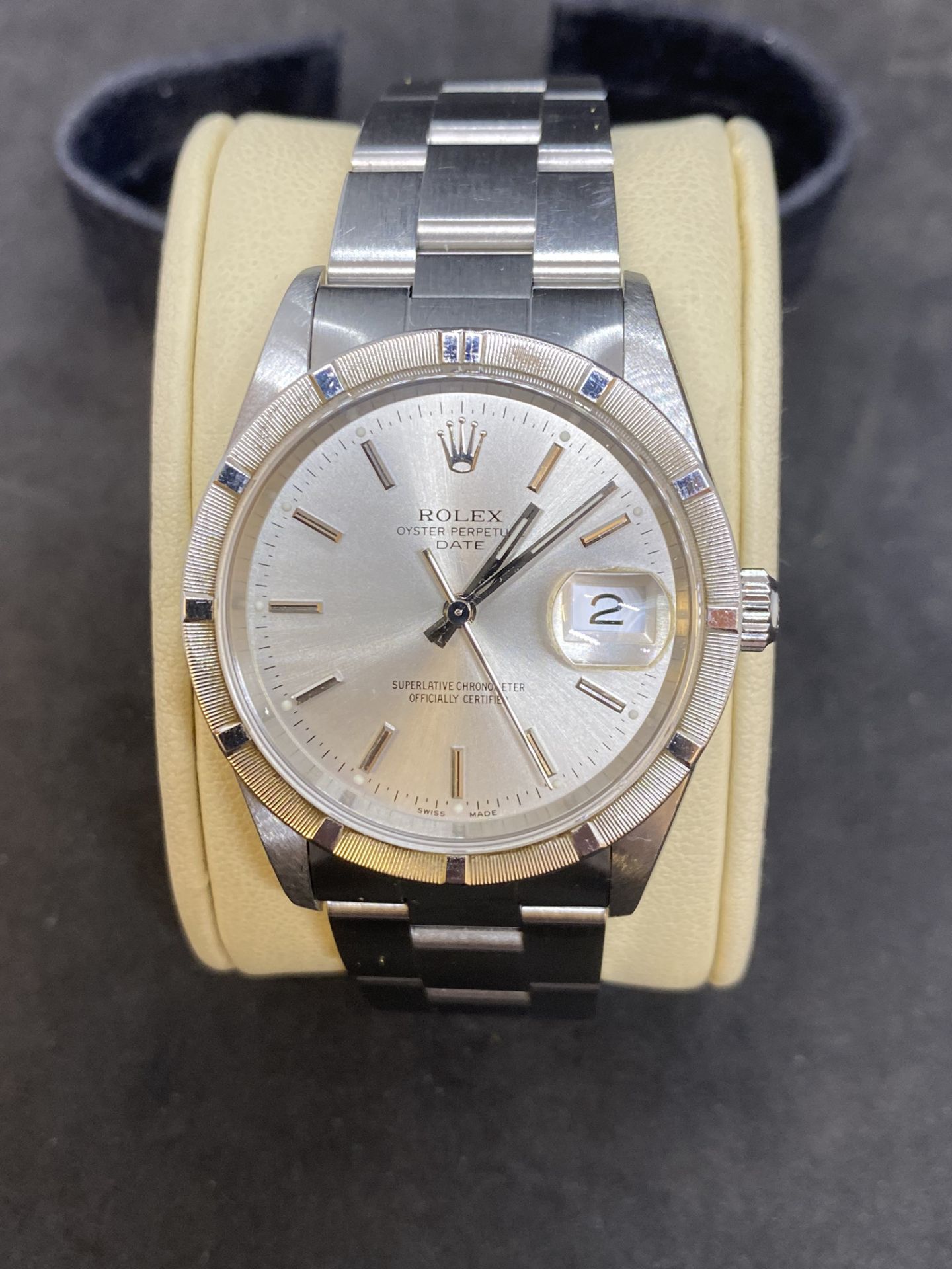 ROLEX OYSTER PERPETUAL DATE STAINLESS STEEL WATCH - Image 2 of 8