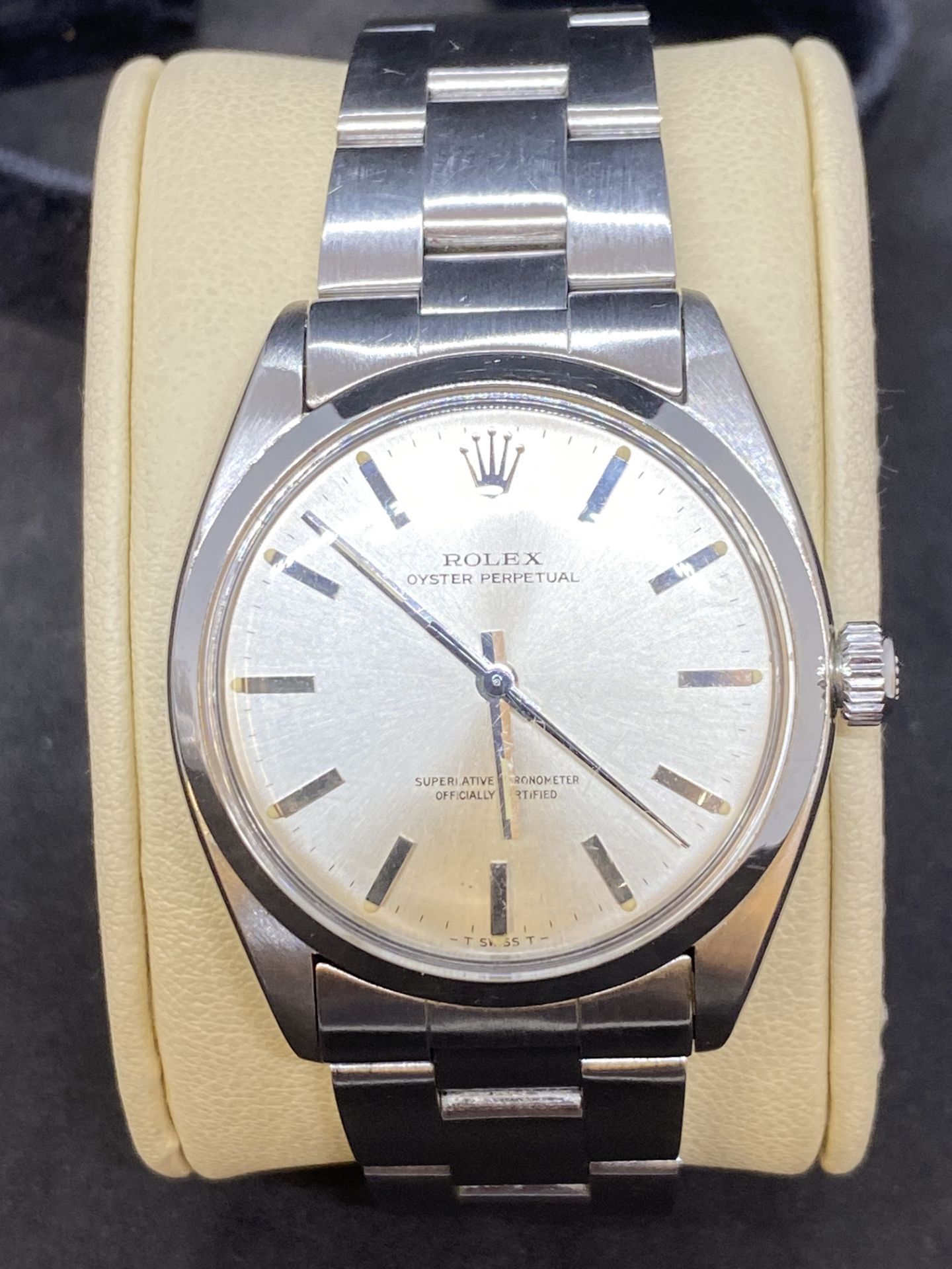 ROLEX OYSTER PERPETUAL STAINLESS STEEL AUTOMATIC WATCH