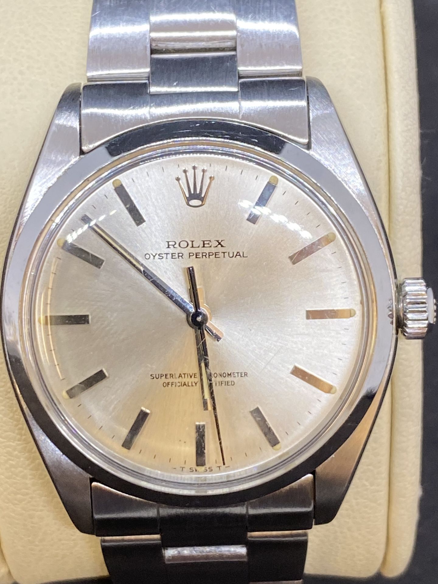 ROLEX OYSTER PERPETUAL STAINLESS STEEL AUTOMATIC WATCH - Image 3 of 7