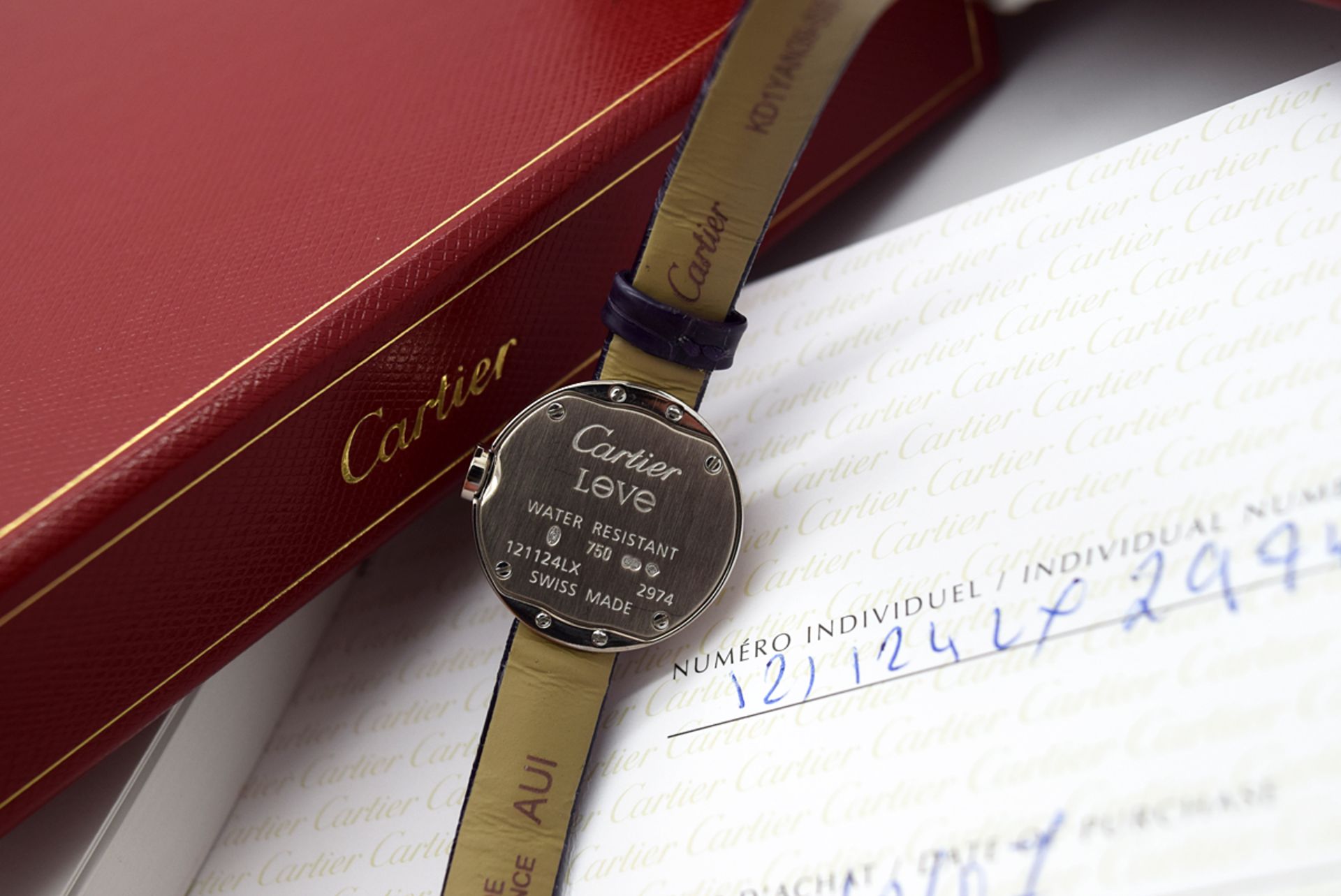 CARTIER 'LOVE' DIAMONDS WATCH - 18K WHITE GOLD AND DIAMONDS - BOX AND PAPERS! - Image 5 of 15