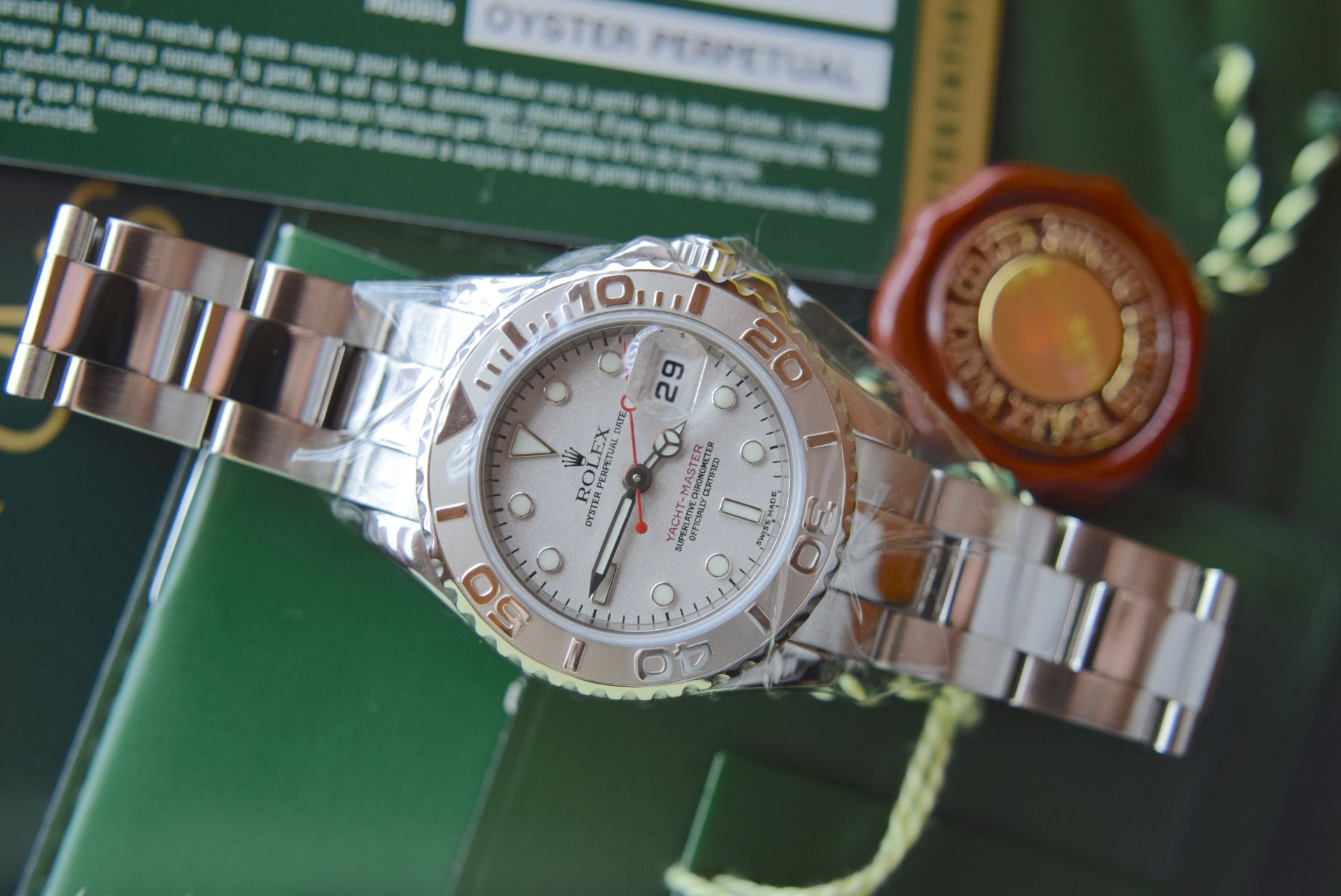 *Beautiful* Rare 'Rolesium' Rolex Yachtmaster - Steel & Platinum (950) (Rolex Certificate/ Box etc.) - Image 6 of 13