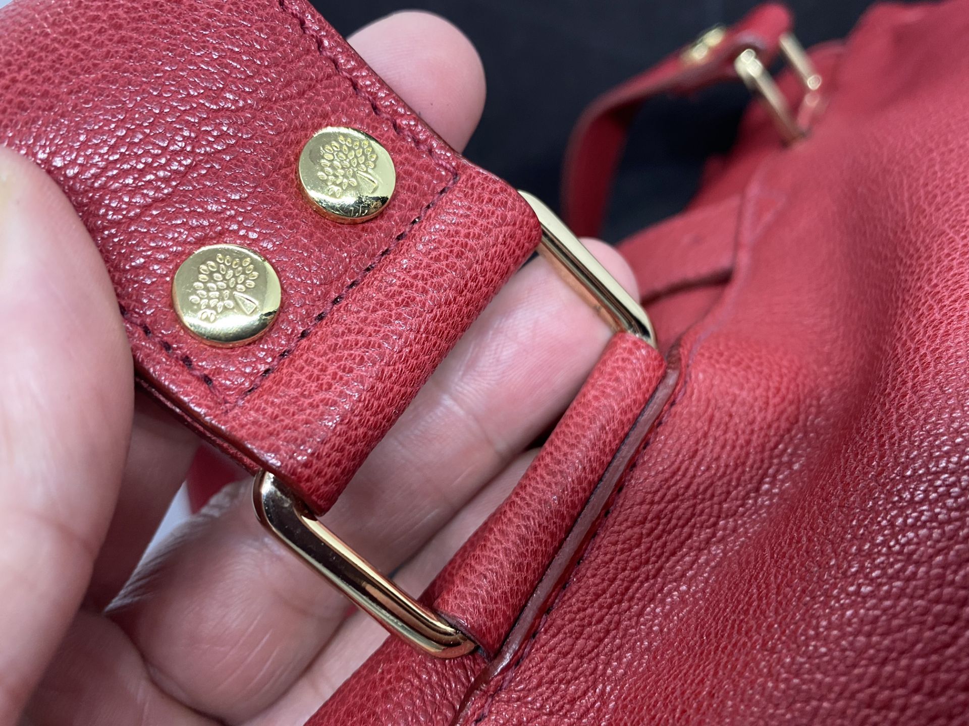 RED MULBERRY HANDBAG WITH DUSTBAG - Image 10 of 16