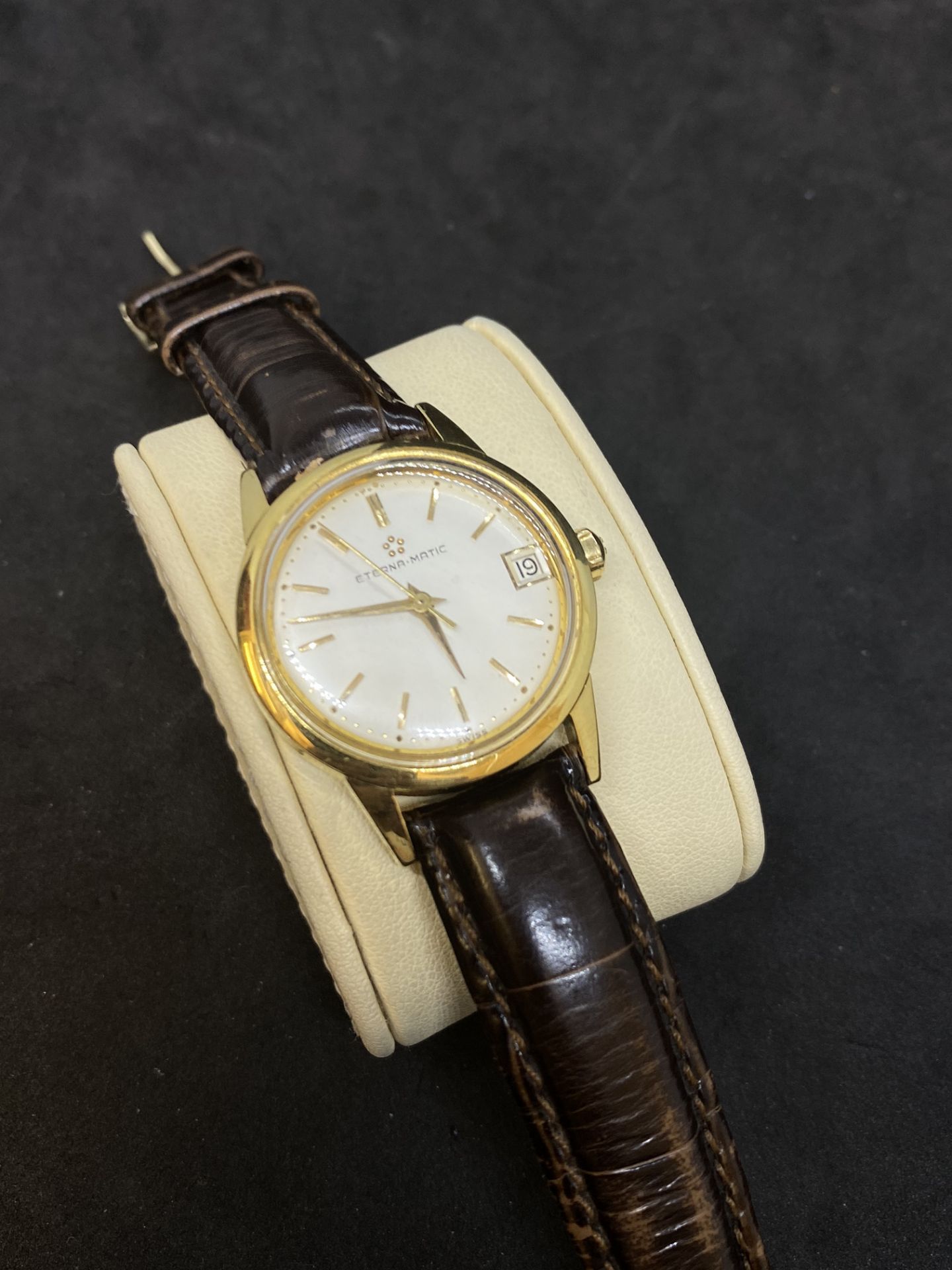 ETERNA MATIC VINTAGE 1950-60 18K GOLD WATCH - 44 GRAMS - Image 4 of 9