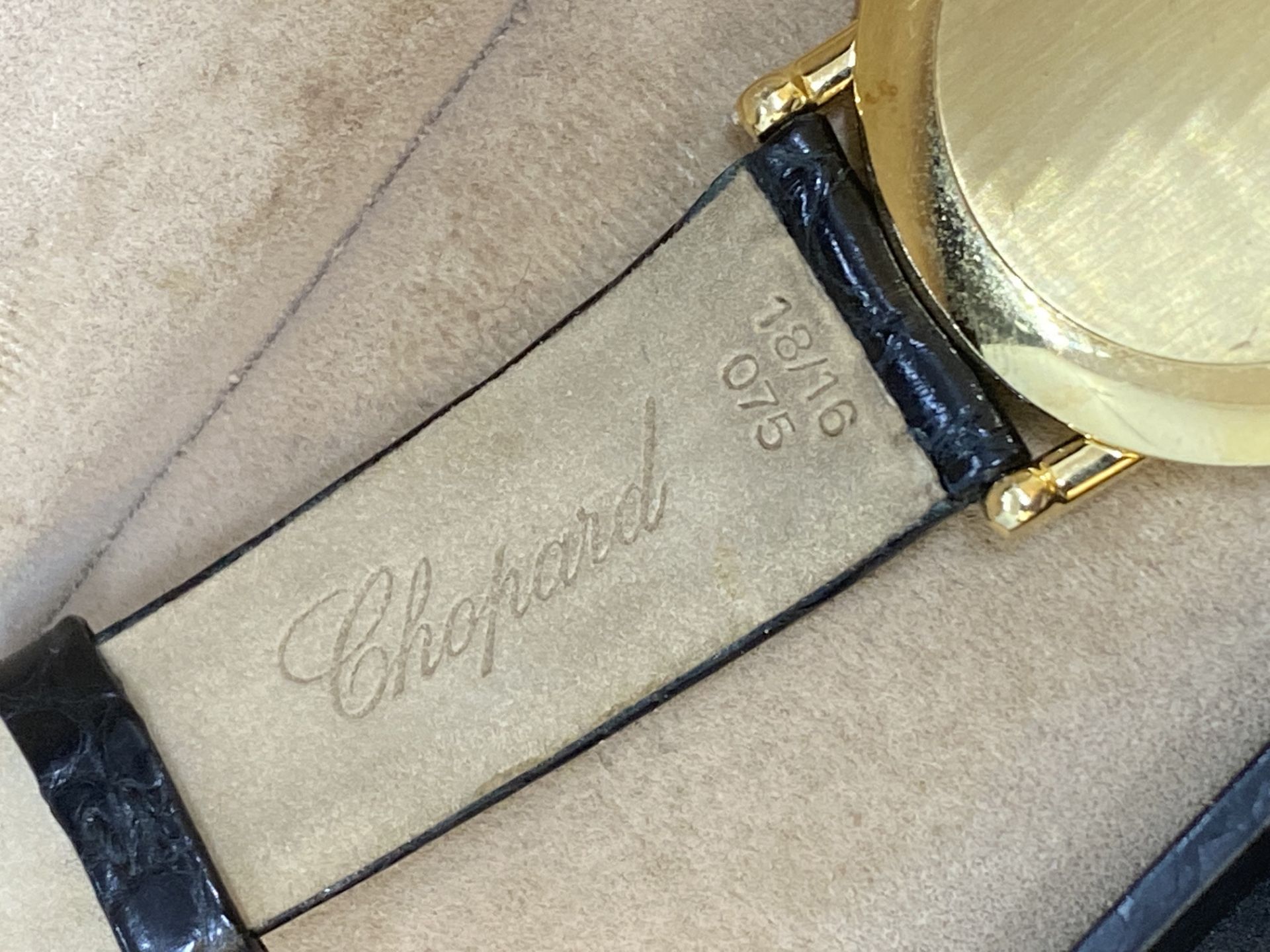 18ct GOLD CHOPARD WATCH WITH CHOPARD WATCH BOX - Image 10 of 13