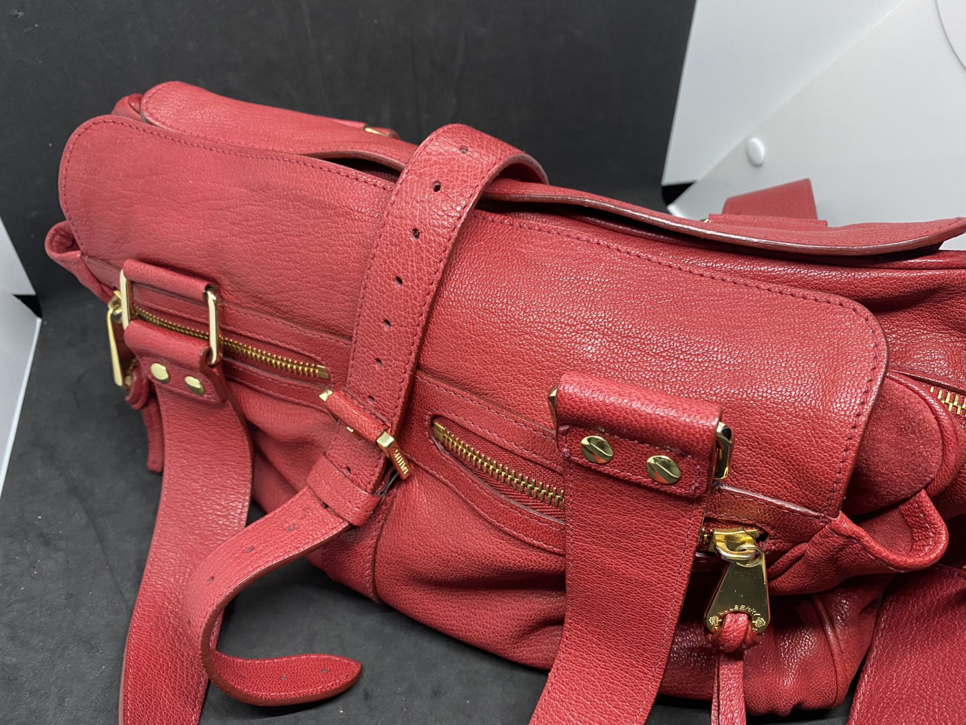 RED MULBERRY HANDBAG WITH DUSTBAG - Image 12 of 16