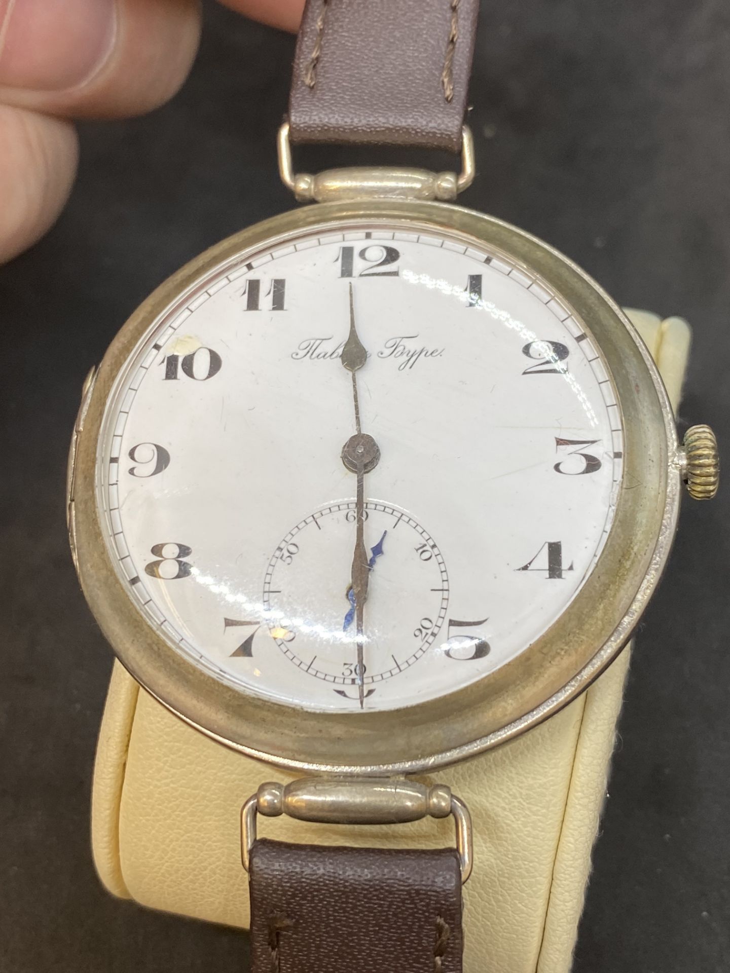 LARGE WATCH (POSSIBLY CONVERTED POCKET WATCH?)