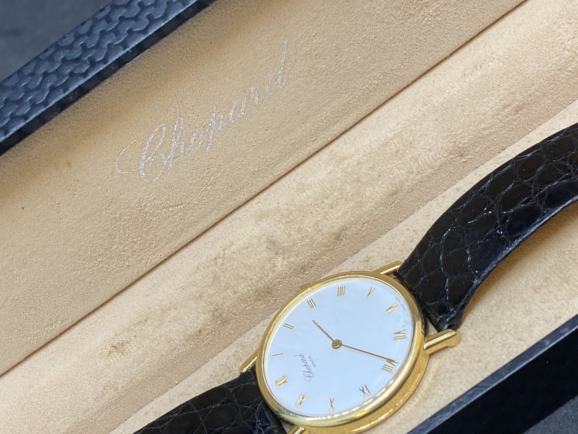 18ct GOLD CHOPARD WATCH WITH CHOPARD WATCH BOX - Image 5 of 13