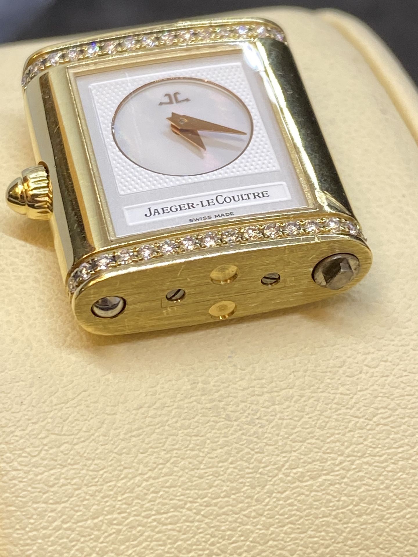 JAEGER LECOULTRE REVERSIBLE 18ct GOLD & DIAMOND WATCH BODY - Image 3 of 9