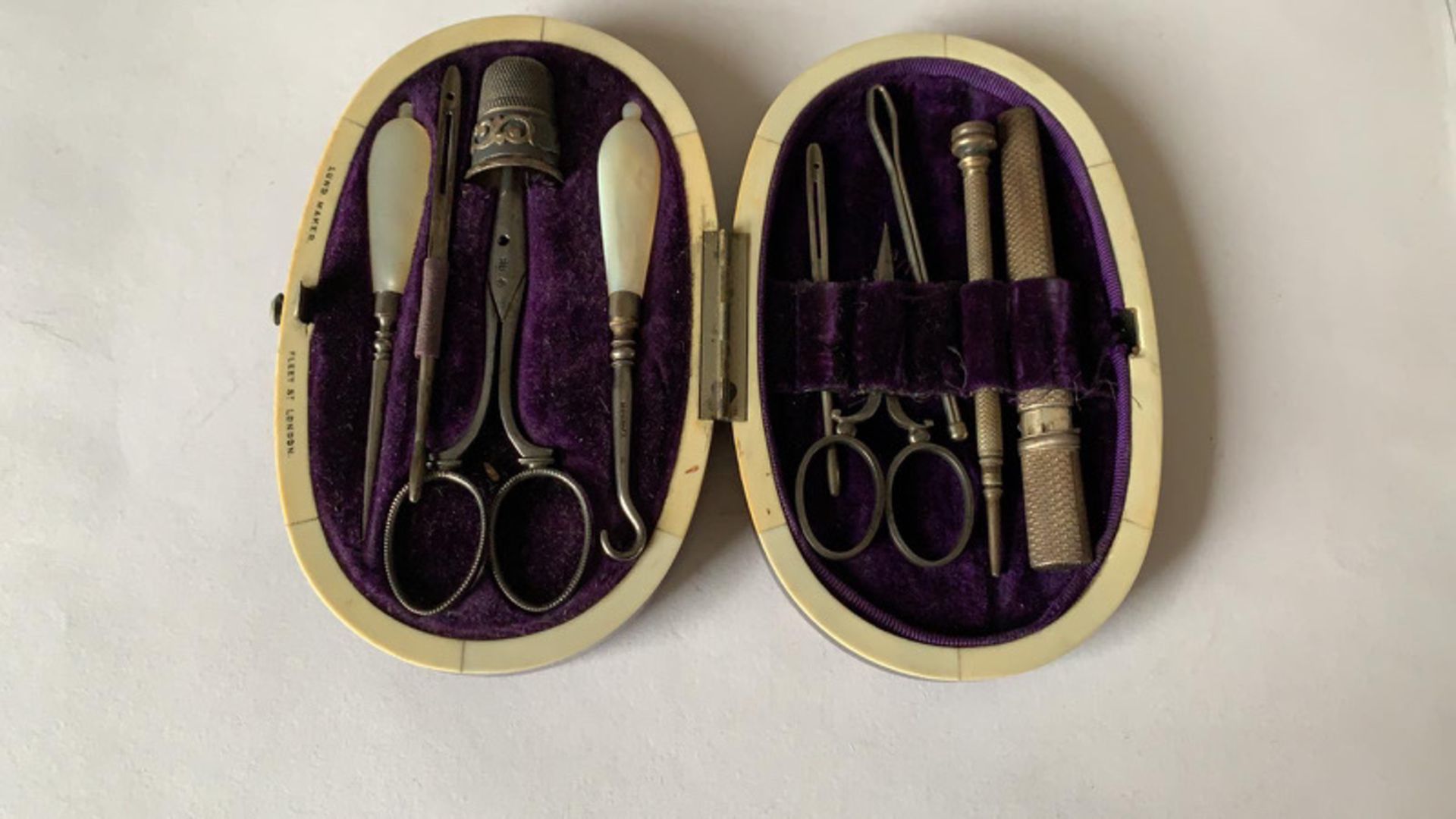 Antique Sewing Etui Set