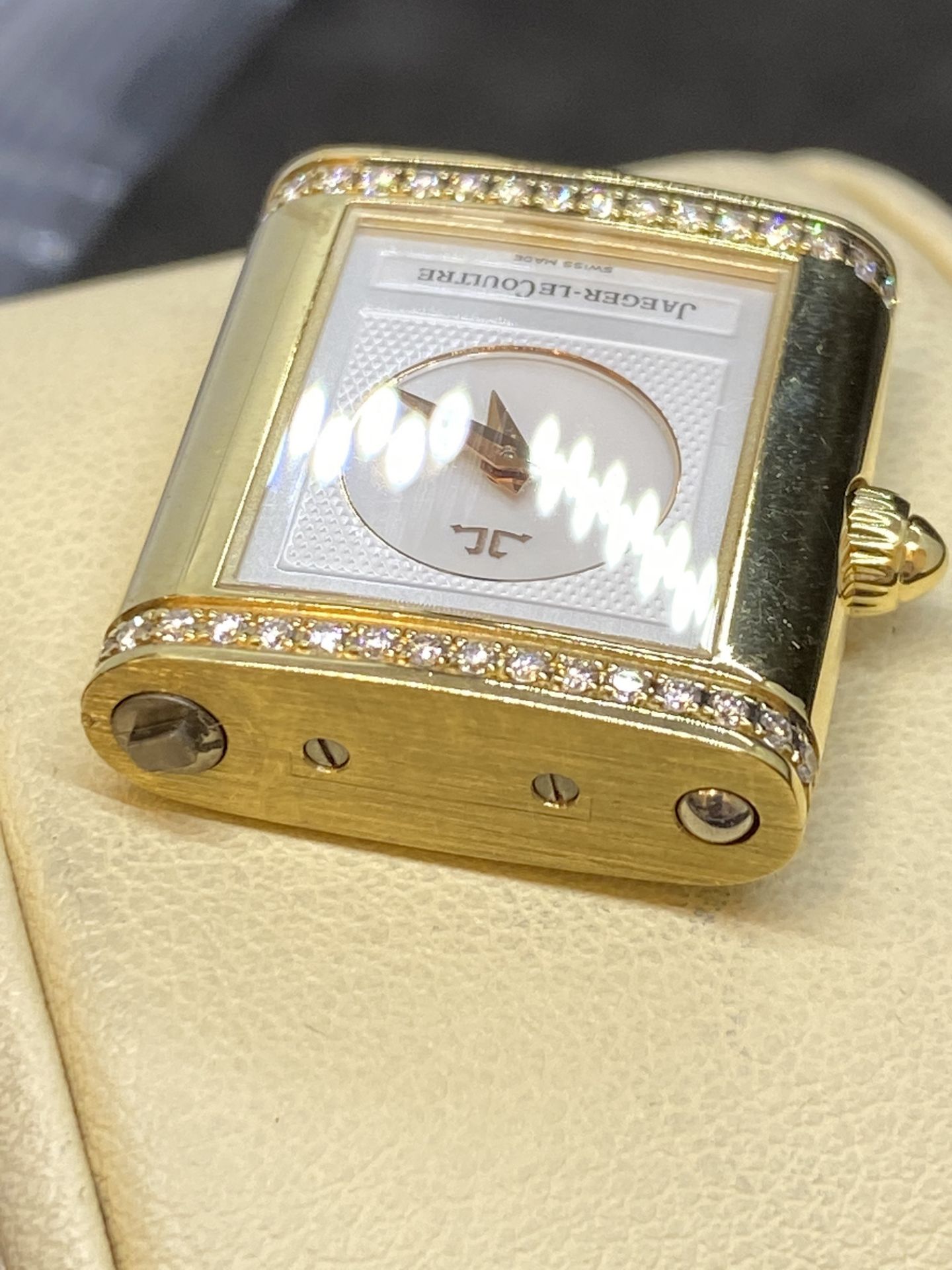 JAEGER LECOULTRE REVERSIBLE 18ct GOLD & DIAMOND WATCH BODY - Image 4 of 9