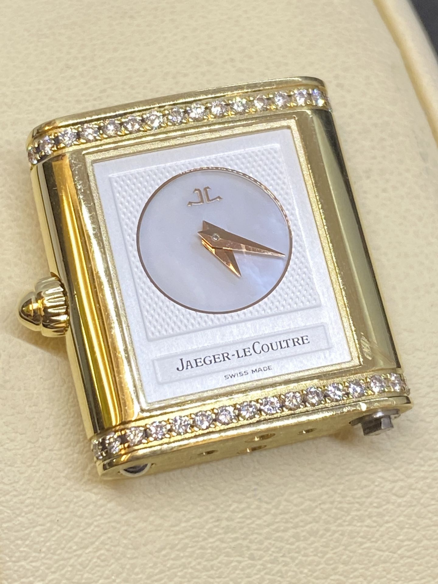 JAEGER LECOULTRE REVERSIBLE 18ct GOLD & DIAMOND WATCH BODY - Image 2 of 9